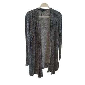 American Eagle Soft Gray Ribbed Open Front Cardigan – XL